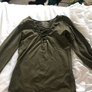 Suzette Stretchy Olive Top